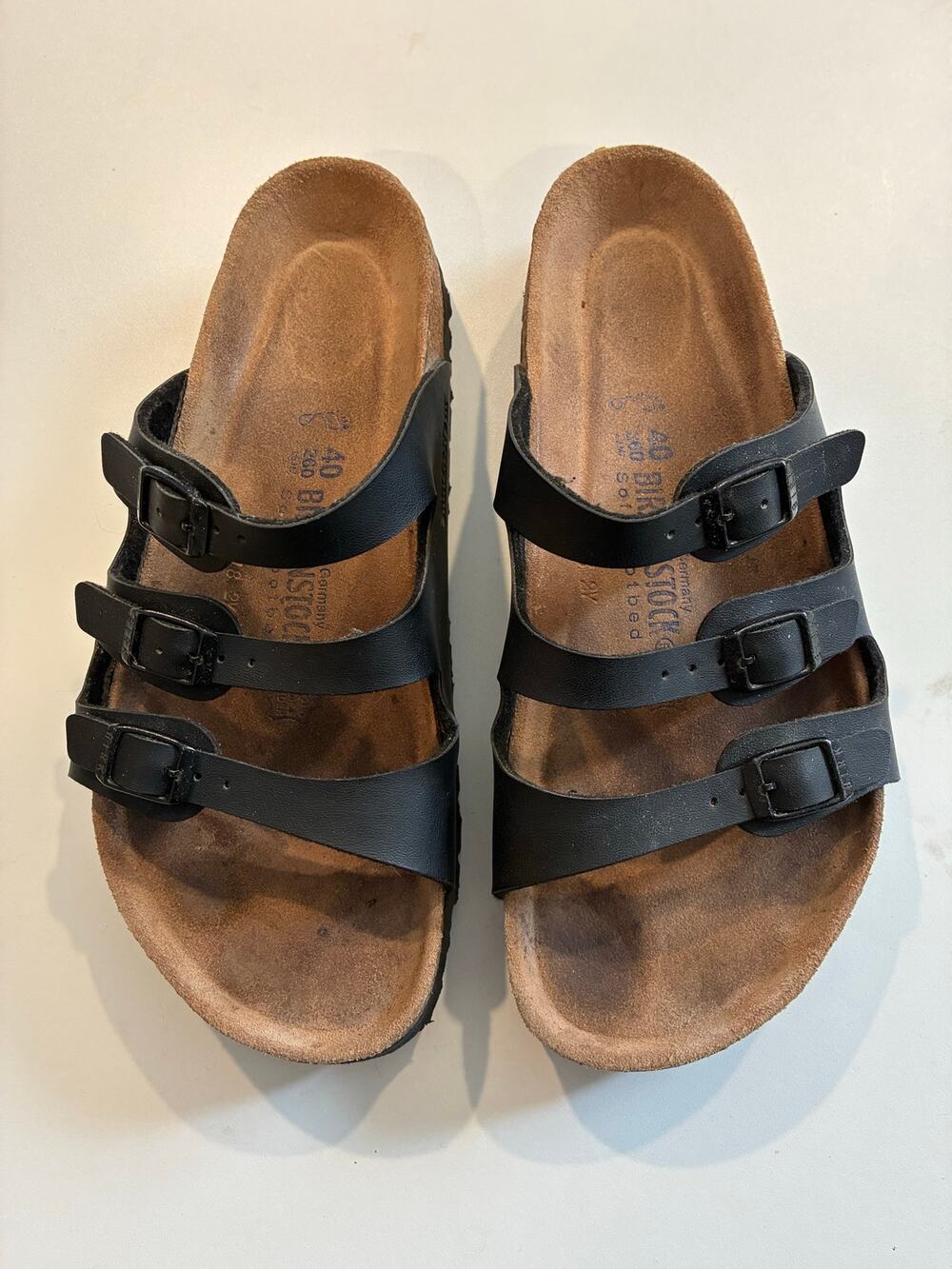 Florida Soft Footbed Birko-Flor Sz 40 Black Leather Upper